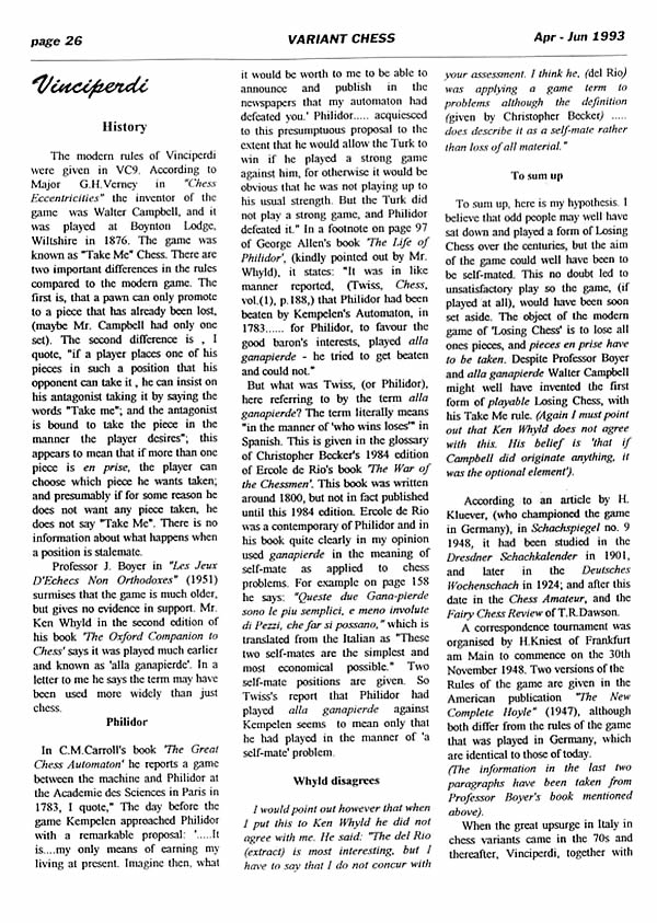 Vinciperdi LC History